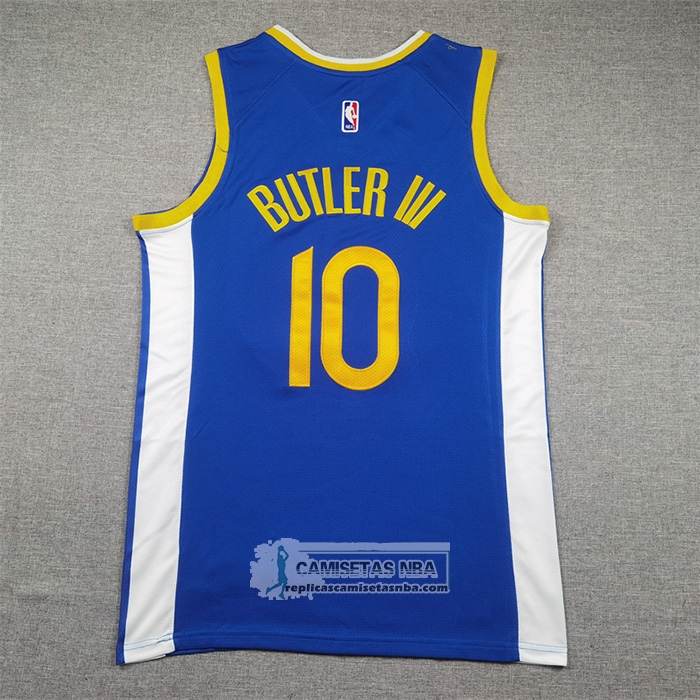 Camiseta Golden State Warriors Jimmy Butler III NO 10 Icon 2024-25 Azul